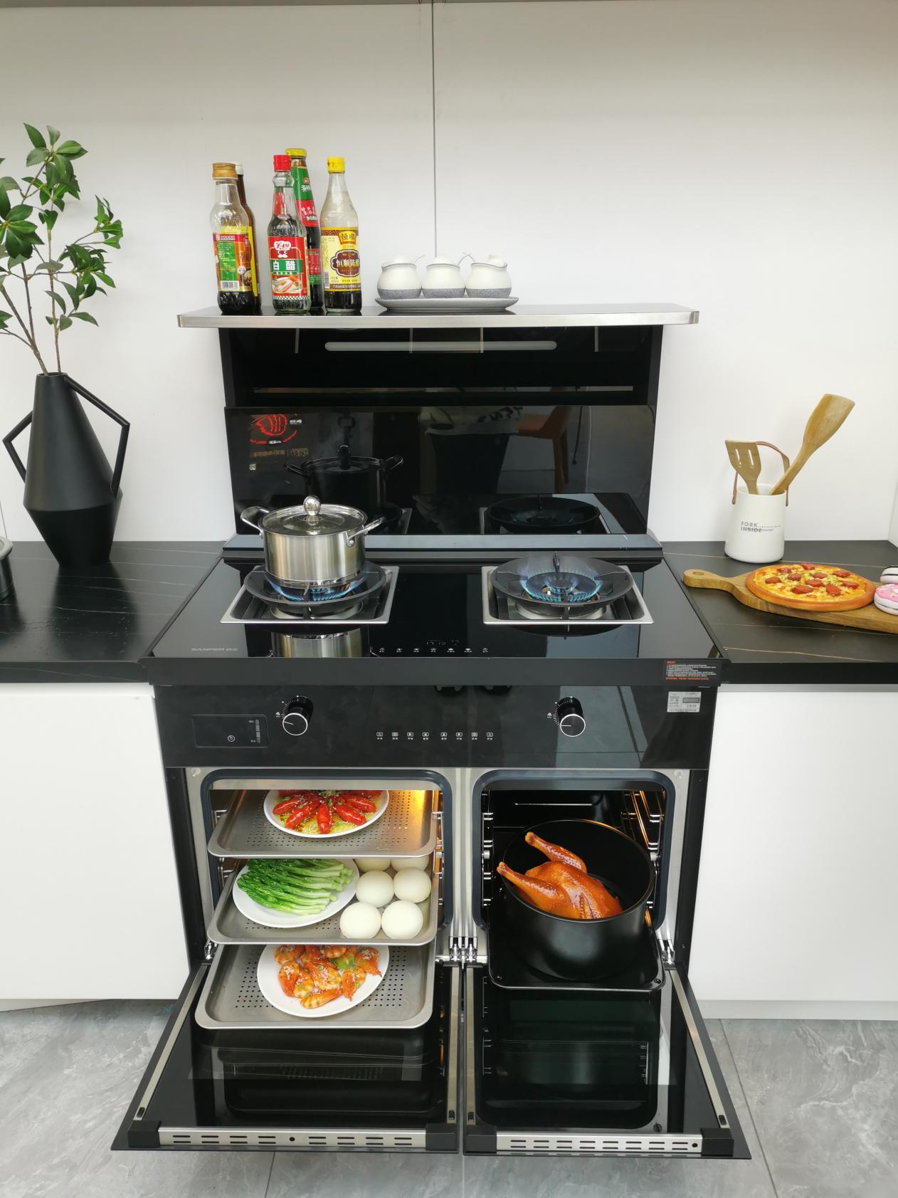 新房开放式厨房装修，高性价比集成灶10大品牌选购指南“她”来了