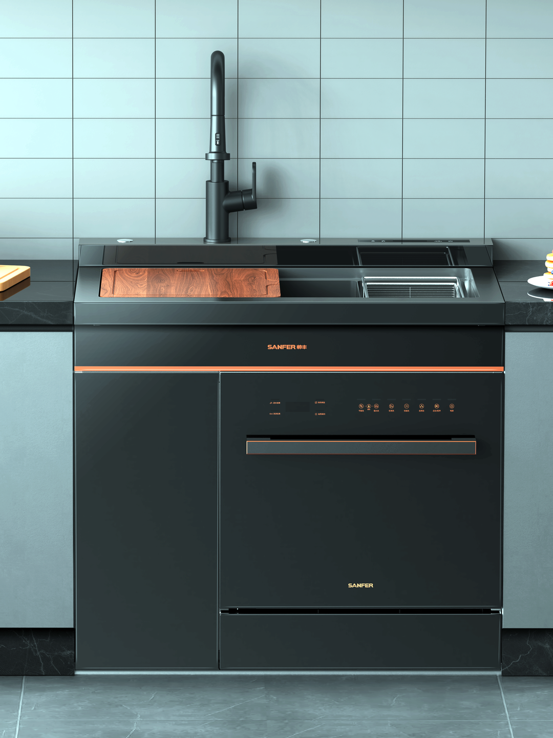 老厨房改造大变样，帅丰集成灶+洗碗机集成水槽就是这么神！