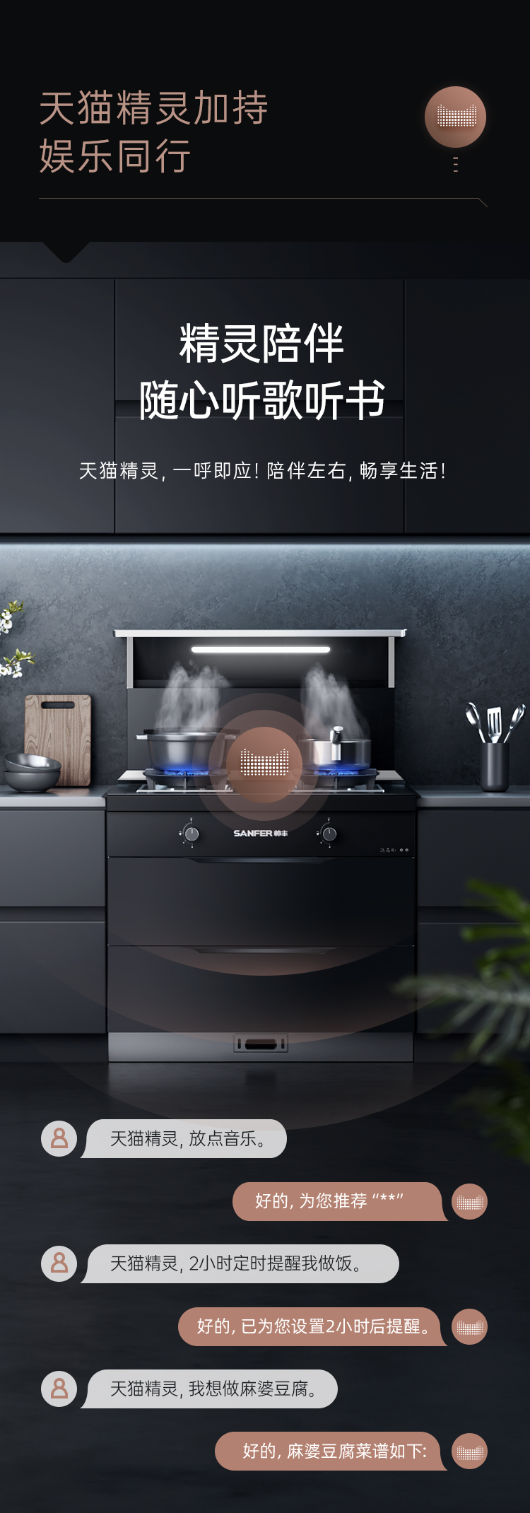 帅丰T1消毒柜款集成灶