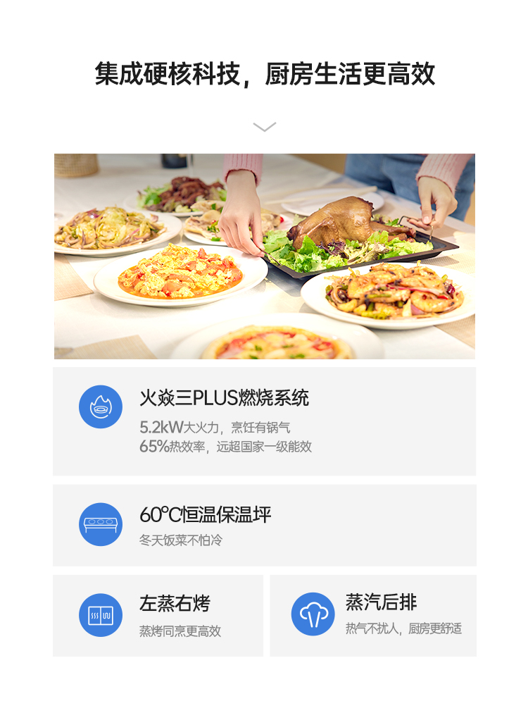 帅丰时空S5蒸烤独立集成灶