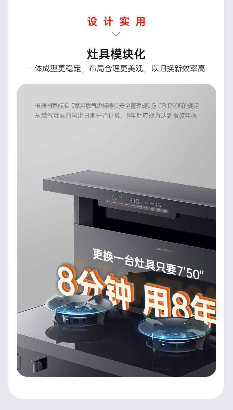 帅丰理想L3左蒸右消毒集成灶