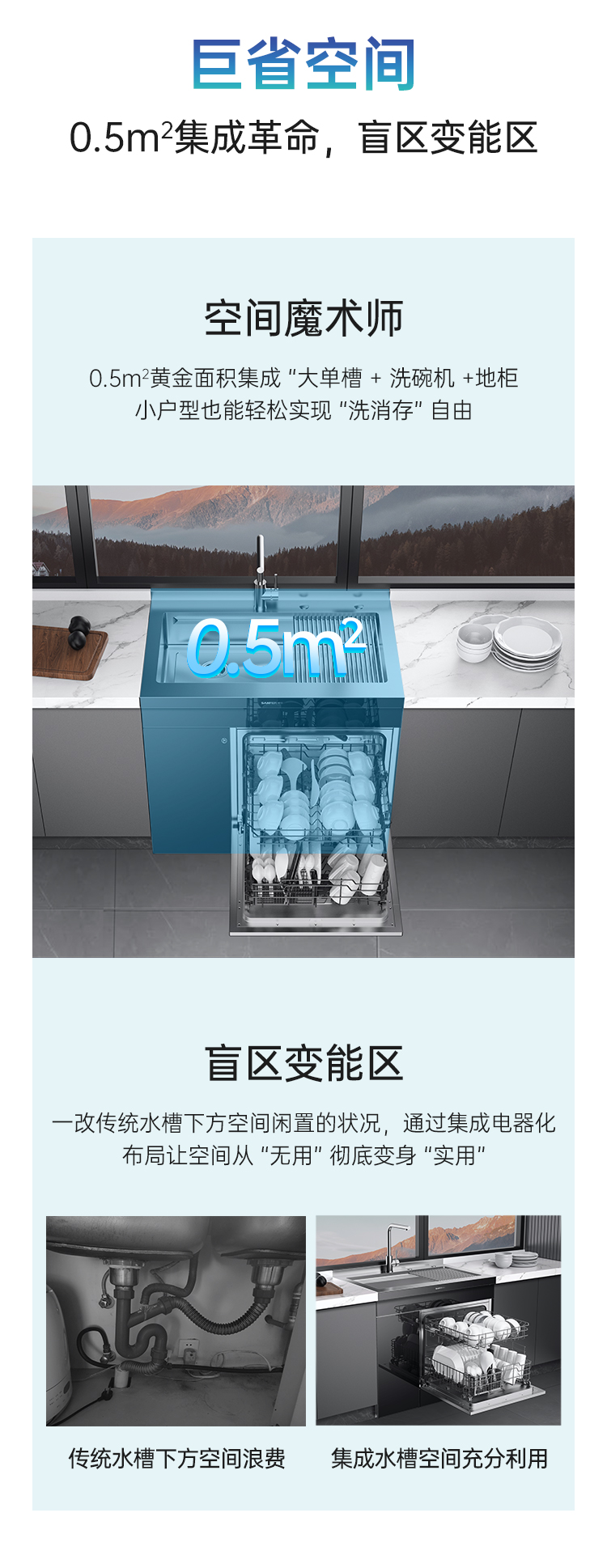 帅丰W55集成洗碗机