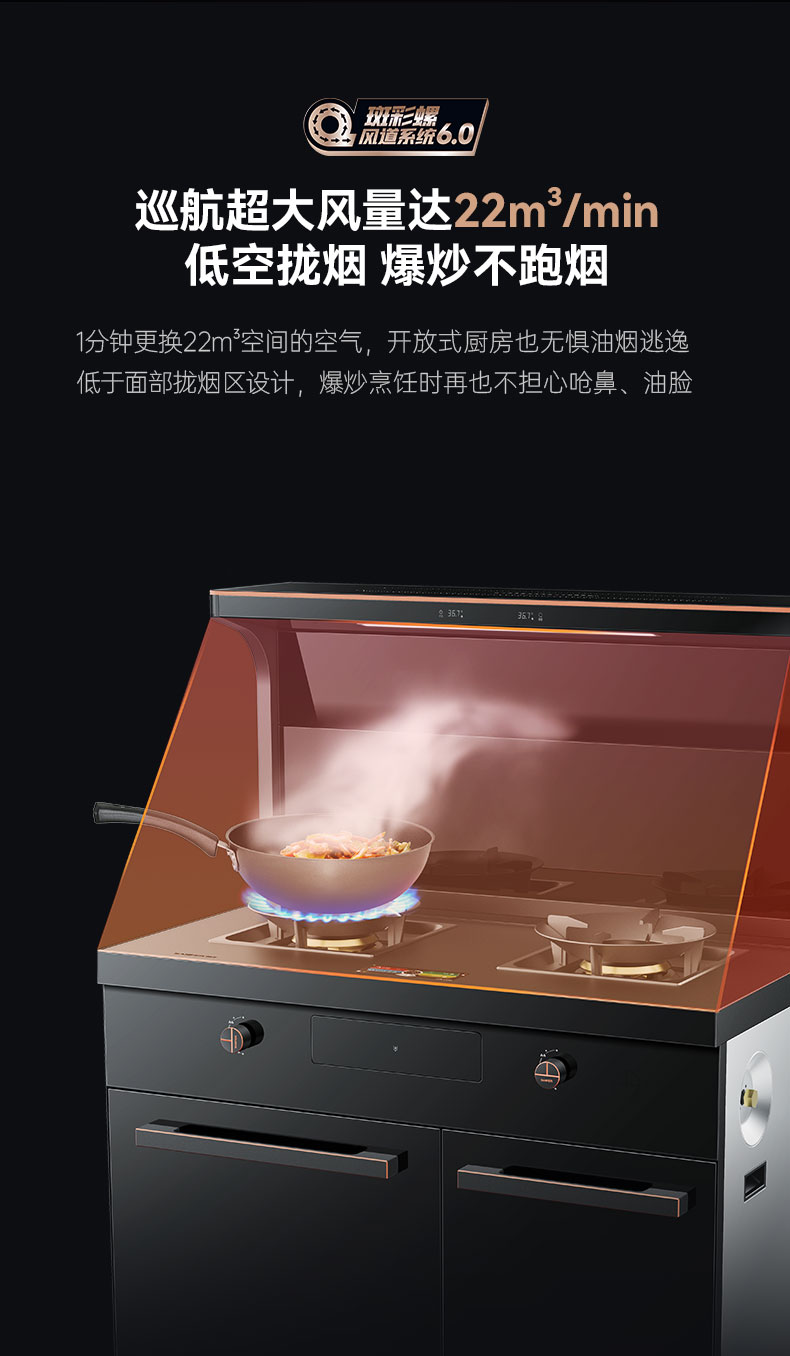 帅丰星辰X1双子星蒸烤独立(100S)集成灶