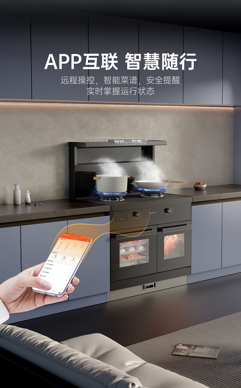 帅丰天机3蒸烤独立（黑）集成灶