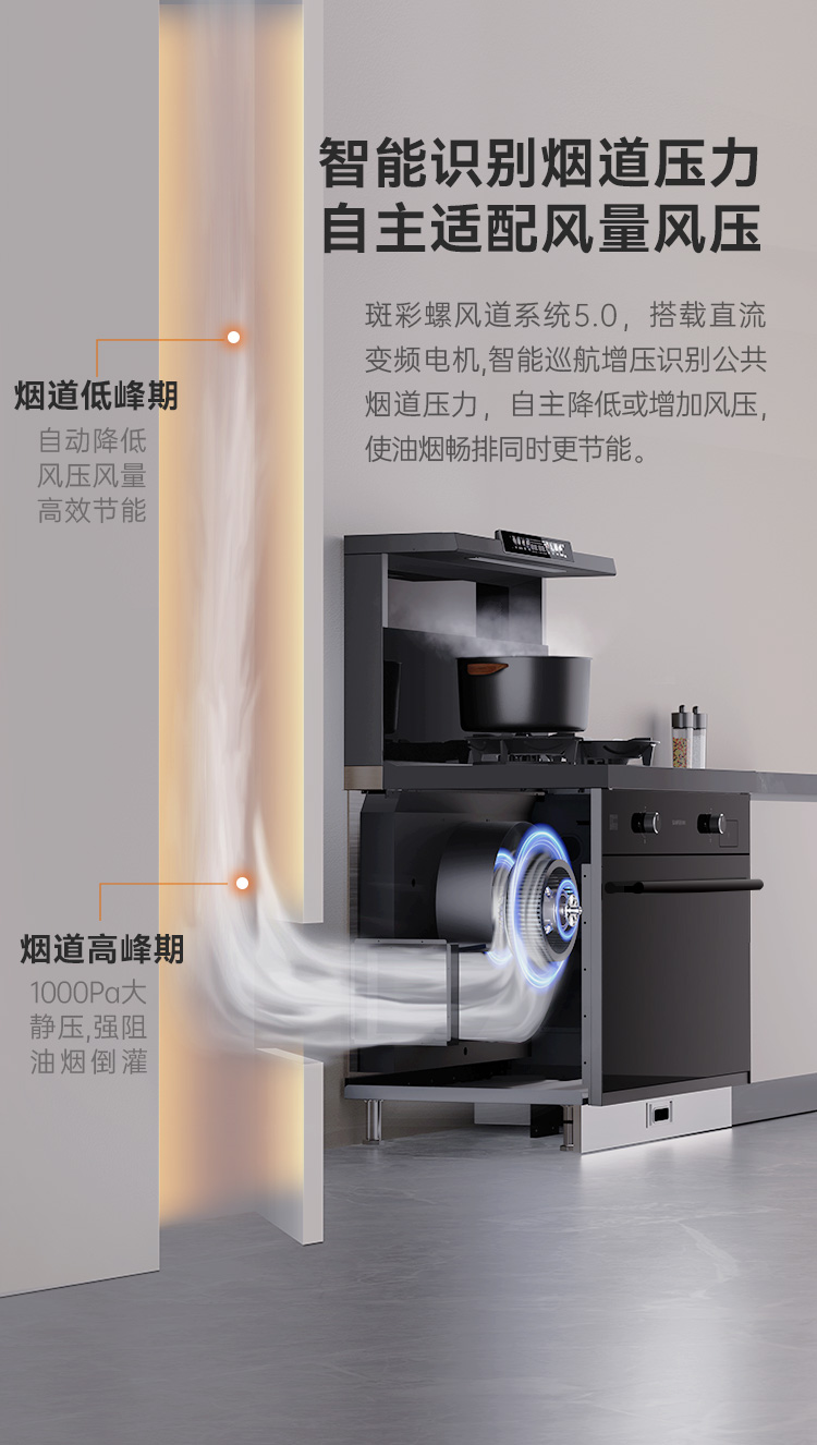 帅丰天机3消毒柜款（黑）集成灶