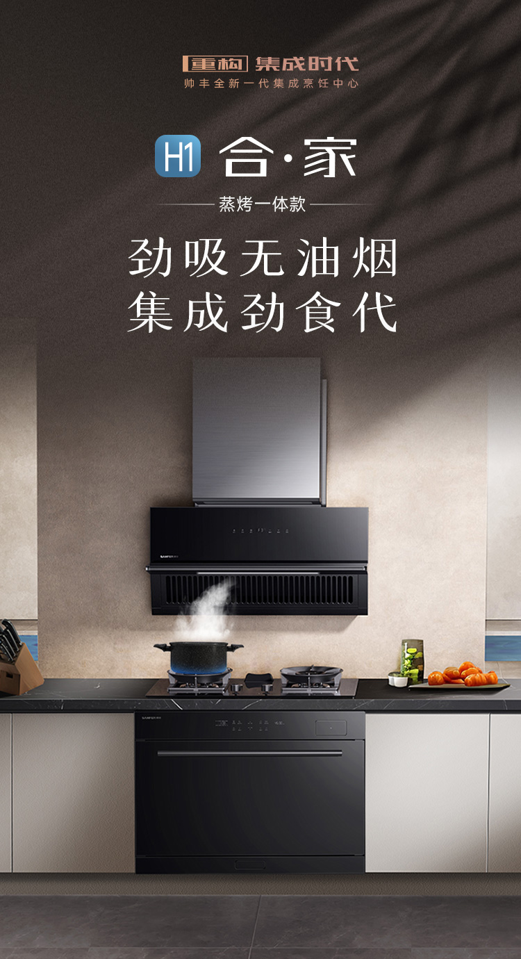 帅丰H1 合·家 蒸烤一体集成烹饪中心