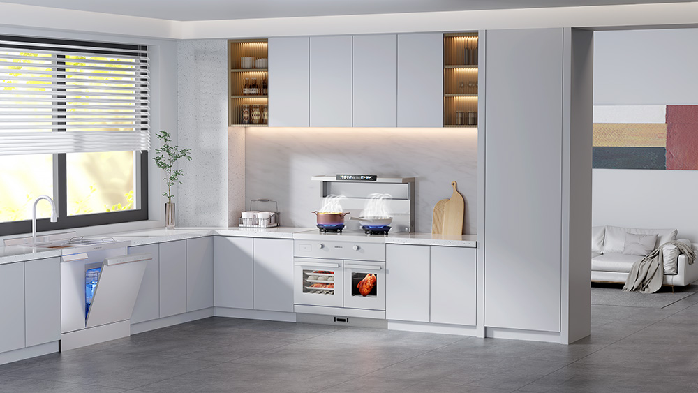 厨房搞这么白，真的好打理吗？