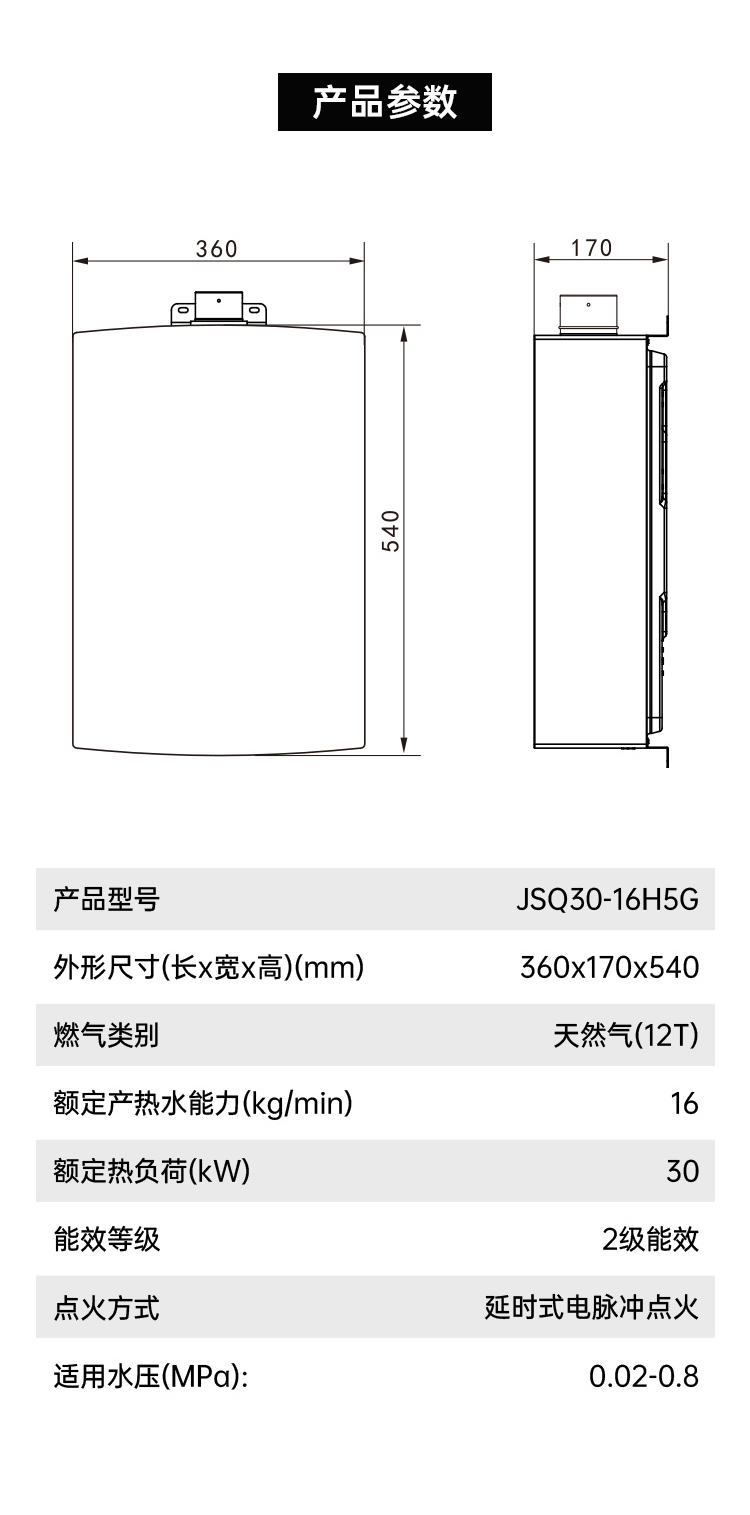 帅丰JSQ30-16H5G