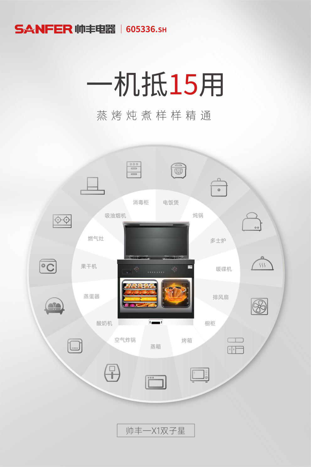 帅丰电器蒸烤一体集成灶，迭代与用户体验结合
