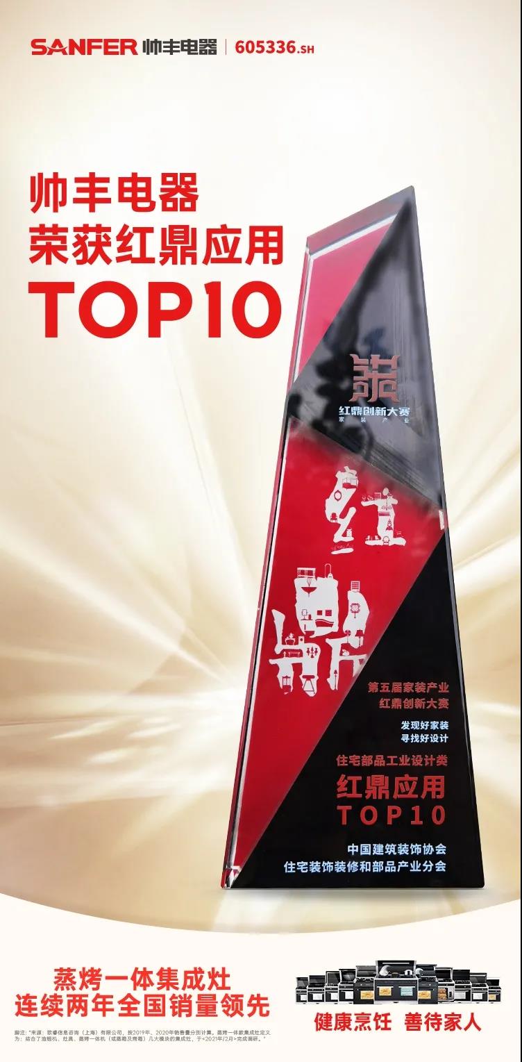 独领丰尚|创新新主张，帅丰揽获“红鼎应用TOP10”奖项！